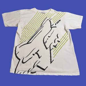 Fox Racing Mens Small White Graphic T Shirt Motocross Moto Racing Y2K Cotton